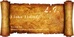 Liska Ildikó névjegykártya